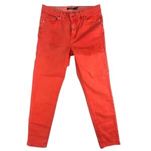 Lauren Ralph Lauren Jeans Women's Size 8 Skinny Coral‎ Orange Stretch Denim